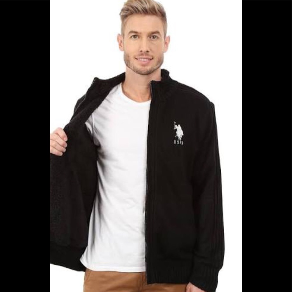 Used US Polo Assn Men’s Microsherpa ZIP Sweater